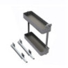 Carrello estraibile Supra 300mm Emuca con cestelli e porta pane acciaio