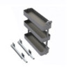 Carrello estraibile Titane 300mm Emuca cestelli e carrello pane grigio