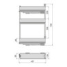 Carrello estraibile Titane 400mm Emuca acciaio grigio antracite cucina