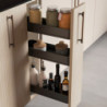 Carrello estraibile Titane 300mm Emuca cestelli e carrello pane grigio