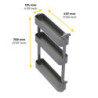 Carrello estraibile Titane 400mm Emuca acciaio grigio antracite cucina