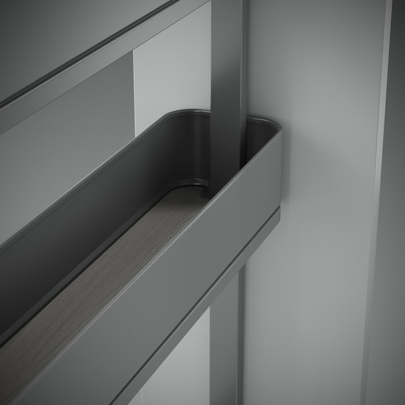 Carrello estraibile Supra 300mm Emuca con cestelli e porta pane acciaio