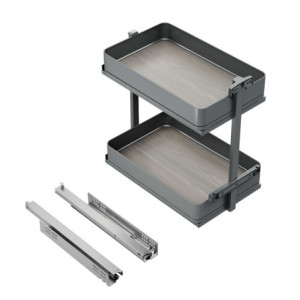 Portabottiglie estraibile Titane Simplex 150mm grigio antracite cucina
