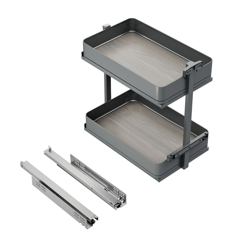 Portabottiglie estraibile Titane Simplex 150mm grigio antracite cucina