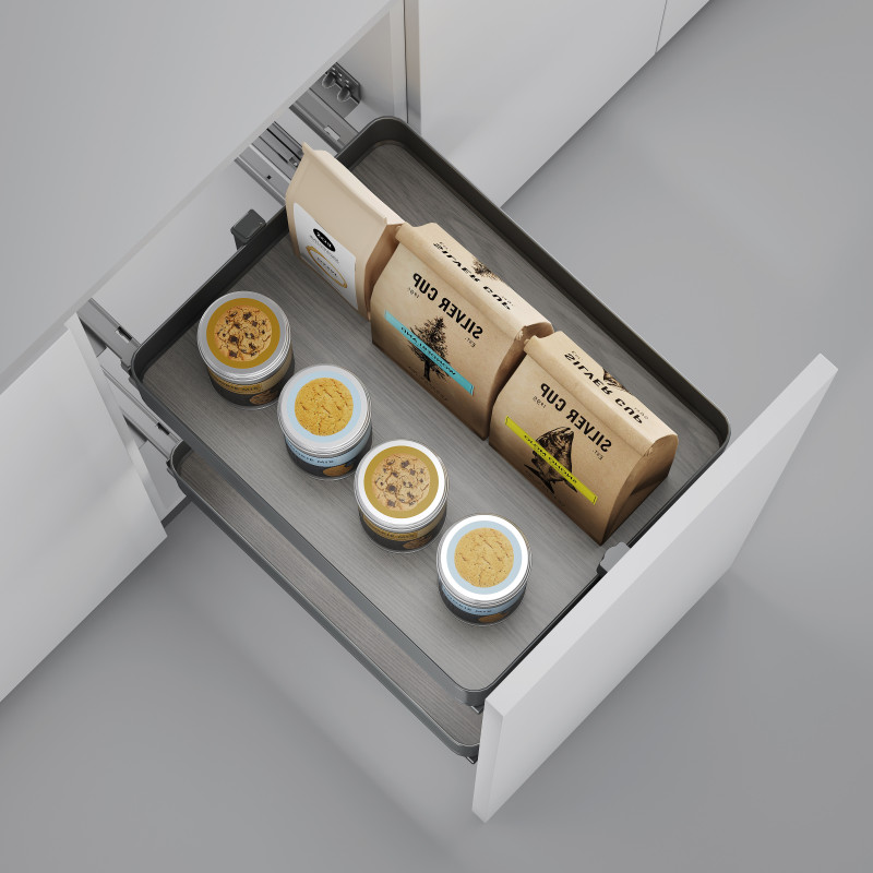 Portabottiglie estraibile Titane Simplex 150mm grigio antracite cucina