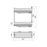 Carrello estraibile Supra 300mm Emuca con cestelli e porta pane acciaio