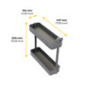 Carrello estraibile Supra 300mm Emuca con cestelli e porta pane acciaio