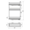Carrello estraibile Titane 300mm Emuca cestelli e carrello pane grigio