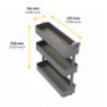 Carrello estraibile Titane 300mm Emuca cestelli e carrello pane grigio
