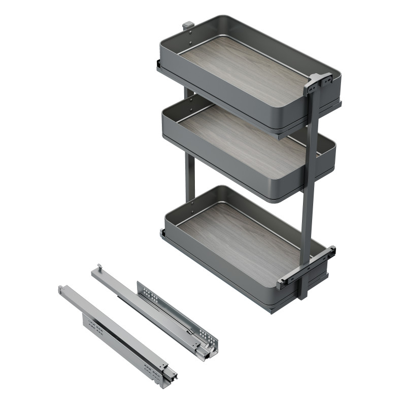 Portabottiglie estraibile Titane Simplex 200mm grigio antracite cucina