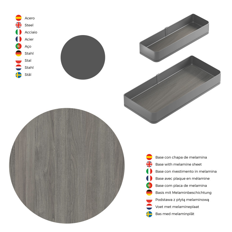 Portabottiglie estraibile Titane Simplex 150mm grigio antracite cucina