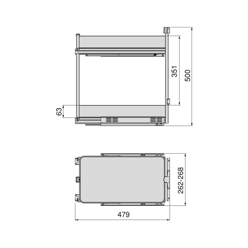 Portabottiglie estraibile Titane Simplex 150mm grigio antracite cucina