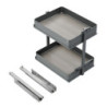 Portabottiglie estraibile Harmony 150mm acciaio legno grigio cucina