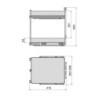 Portabottiglie estraibile Harmony 150mm acciaio legno grigio cucina
