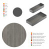 Portabottiglie estraibile Harmony 150mm Emuca acciaio legno grigio
