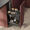 Portabottiglie estraibile Harmony 200mm Emuca acciaio legno grigio