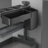 Portabottiglie estraibile Harmony 200mm Emuca acciaio legno grigio