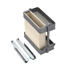 Carrello estraibile Harmony 300mm Emuca acciaio legno grigio cucina