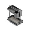 Portabottiglie estraibile Harmony 200mm Emuca acciaio legno grigio