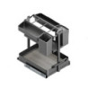 Portabottiglie estraibile Harmony 200mm Emuca acciaio legno grigio