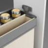 Carrello estraibile Harmony 300mm Emuca acciaio legno grigio cucina