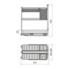 Portabottiglie estraibile Harmony 200mm Emuca acciaio legno grigio