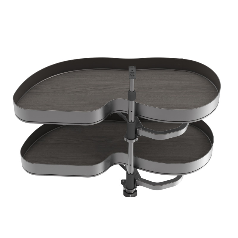 Carrello estraibile Harmony 300mm Emuca acciaio legno grigio cucina