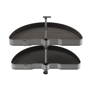 Carrello estraibile Harmony 400mm Emuca acciaio legno grigio cucina