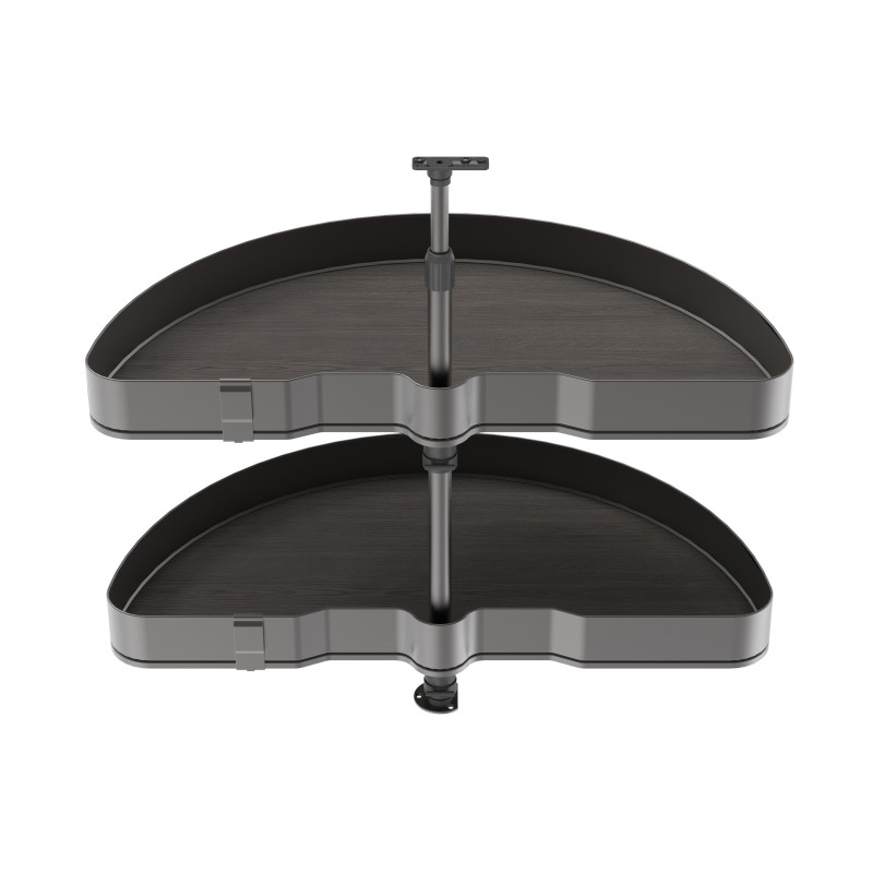 Carrello estraibile Harmony 400mm Emuca acciaio legno grigio cucina