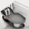 Carrello estraibile Harmony 300mm Emuca acciaio legno grigio cucina