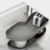 Carrello estraibile Harmony con chiusura soft, Modulo larghezza 400mm altezza 700mm, Acciaio e Legno, Grigio antracite