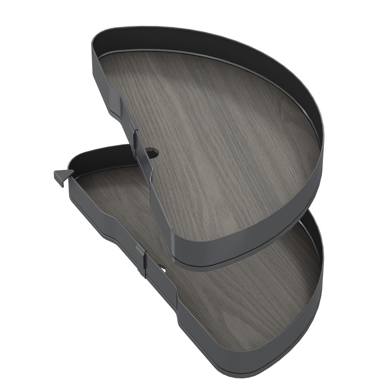 Carrello estraibile Harmony 400mm Emuca acciaio legno grigio cucina