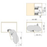 Carrello estraibile Harmony con chiusura soft, Modulo larghezza 400mm altezza 700mm, Acciaio e Legno, Grigio antracite