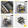 Carrello estraibile con cestelli e accessori Harmony con chiusura soft, Modulo larghezza 400mm altezza 700mm, Acciaio