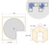 Carrello estraibile con cestelli Harmony 300mm acciaio cucina soft close