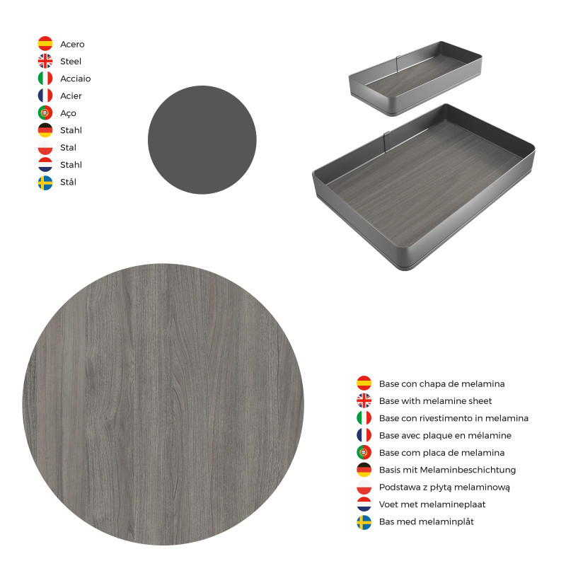 Carrello estraibile con cestelli e portapane Harmony con chiusura soft, Modulo larghezza 300mm altezza 700mm, Acciaio