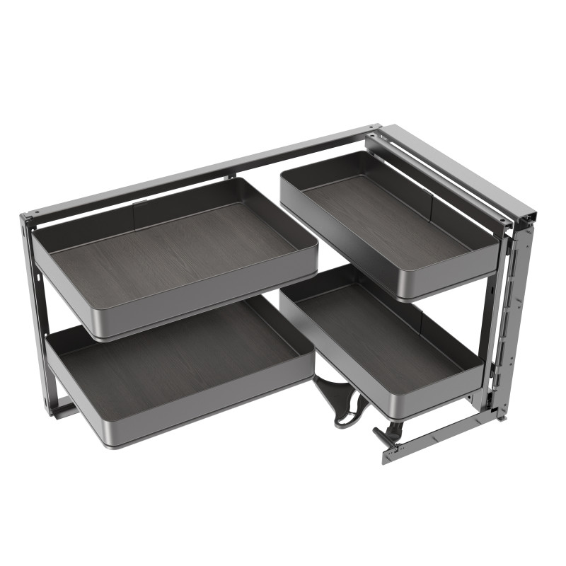 Angolare sinistro Lake Harmony Emuca cucina acciaio legno grigio