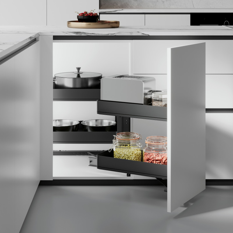 Angolare sinistro Lake Harmony Emuca cucina acciaio legno grigio