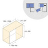 Carrello estraibile con cestelli e portapane Harmony con chiusura soft, Modulo larghezza 300mm altezza 700mm, Acciaio