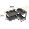 Angolare sinistro Lake Harmony Emuca cucina acciaio legno grigio