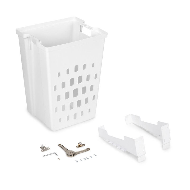 Sistema estraibile Harmony per mobili da cucina, Sinistra, Acciaio e Legno, Grigio antracite