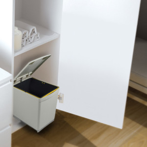 Zoom Sistema estraibile Harmony per mobili da cucina, Destra, Acciaio e Legno, Grigio antracite