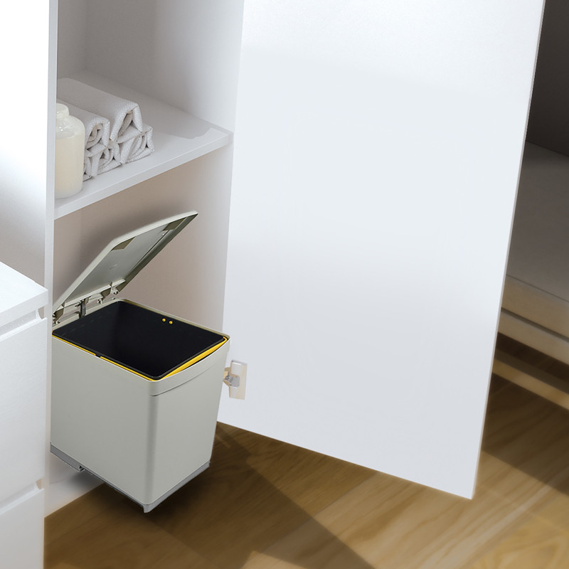 Sistema estraibile Harmony per mobili da cucina, Destra, Acciaio e Legno, Grigio antracite