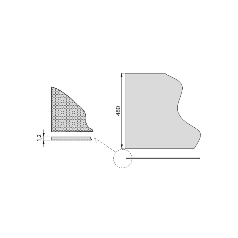 Cesto da bucato Emuca Laundry 450mm bianco con anta a ribalta