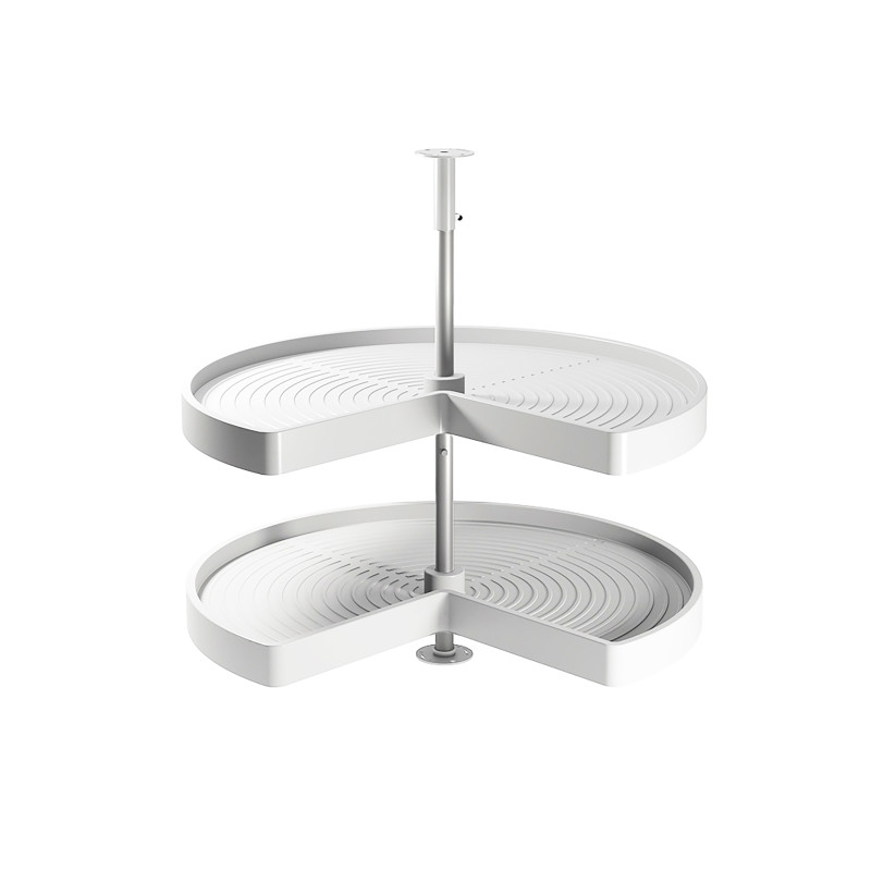 Pattumiere per raccolta differenziata per cucina, 2 x 14L, fissaggio inferiore, estrazione automatica, Acciaio e Tecnoplas