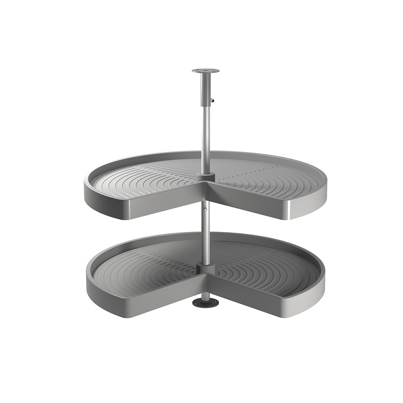 Pattumiere per raccolta differenziata per cucina, 3 x 10L, fissaggio inferiore, estrazione automatica, Acciaio e Tecnoplas