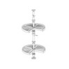 Pattumiere per raccolta differenziata per cucina, 2 x 14L, fissaggio inferiore, estrazione automatica, Acciaio e Tecnoplas