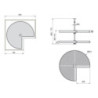 Tappeto antiscivolo per cassetti, effetto tessuto, lunghezza 20m x 480mm, Tecnoplastica, Bianca