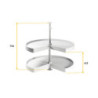 Tappeto goffrato antiscivolo per cassetti, punteggiato, lunghezza 20m x 480mm, Tecnoplastica, Grigia