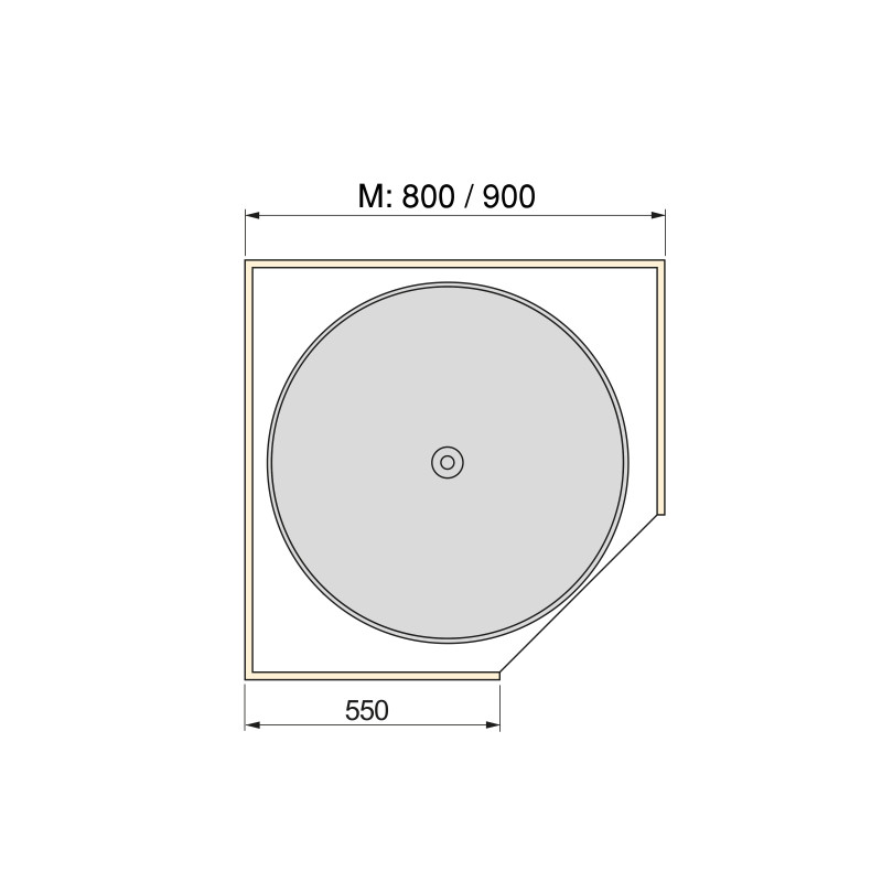 Tappeto antiscivolo cassetti Emuca effetto tessuto 20m grigio